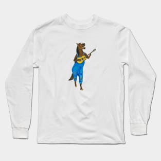 Horace the Guitar Playing Horse Long Sleeve T-Shirt